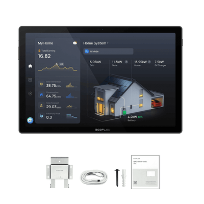 EcoFlow PowerInsight 2 Smart Home Energy Monitor | 11” Touchscreen | Real-Time Insights | Voice Control | 9,300mAh Battery | All-in-One Smart Hub - ShopSolar: Complete Solar Kits + Lifetime Customer Support