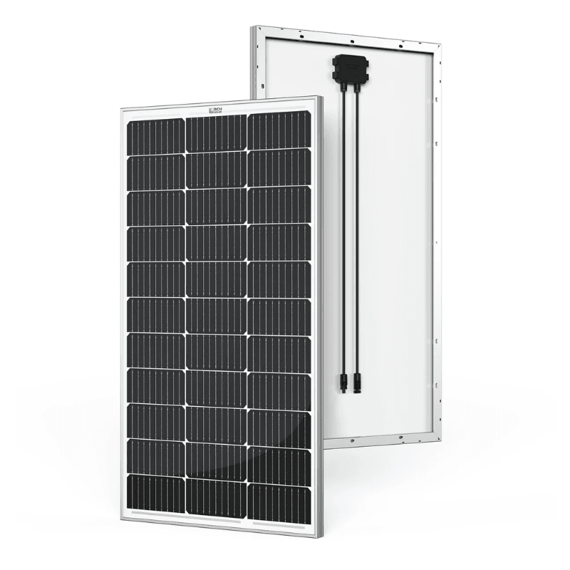MEGA 100 | 100 Watt Solar Panel | Silver or All Black | Premier 12V Off-Grid Solar Panel for Vans, Campers, Boats | 25-Year Output Warranty | UL Certified - ShopSolar: Complete Solar Kits + Lifetime Customer Support