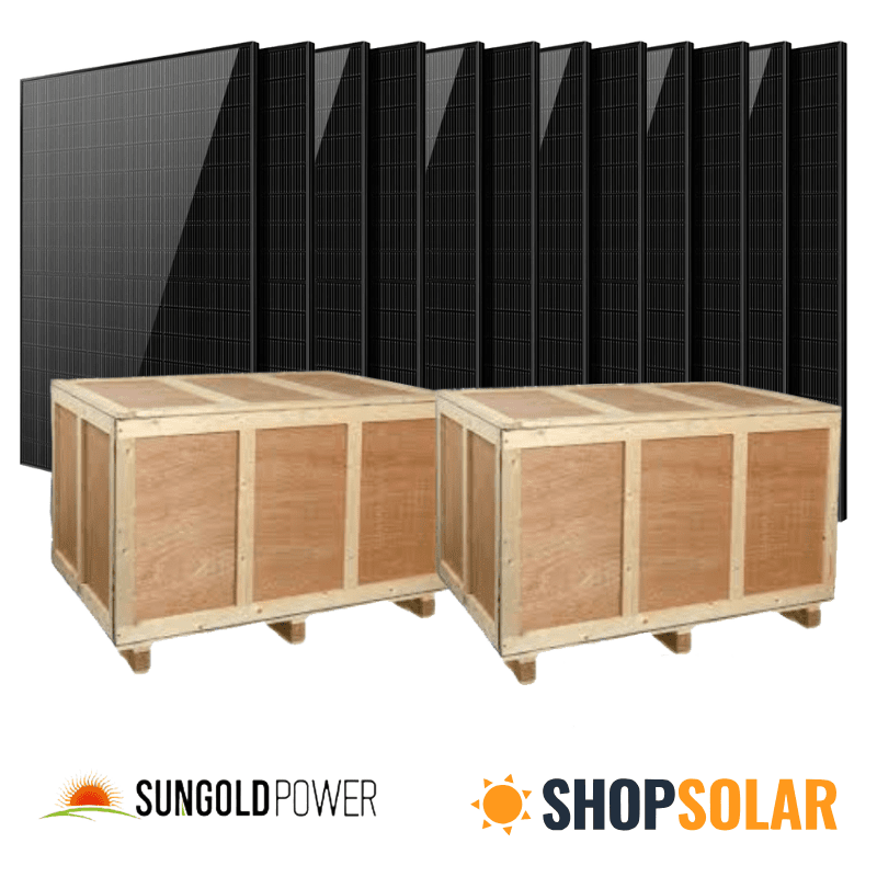 Sungold Power 450W Bifacial Solar Panel Pallet (32 Panels) | UL61730 | N-Type Mono Solar Panels | 30-Year Warranty - ShopSolar: Complete Solar Kits + Lifetime Customer Support