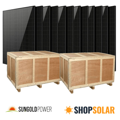 SunGoldPower 450W Bifacial N-Type Solar Panels | Full Pallet (31 Panels) | SGN-450-BDG5 | Up to 130% Output | UL61730 & CEC Listed - ShopSolar: Complete Solar Kits + Lifetime Customer Support