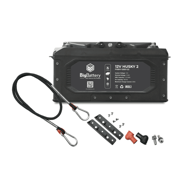 BigBattery 12V Husky 2 LiFePO4 Battery | 400Ah, 5.12kWh | 10-Year