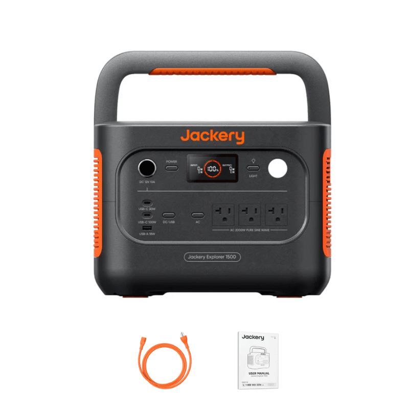 Jackery Solar Generator 1500 V2 | 2,000W Output / 1,536Wh LiFePO4 | 80 Min Fast Charge + 10ms UPS | Unit Only or 100W Solar Panel Kit | 5-Year Warranty - ShopSolar: Complete Solar Kits + Lifetime Customer Support