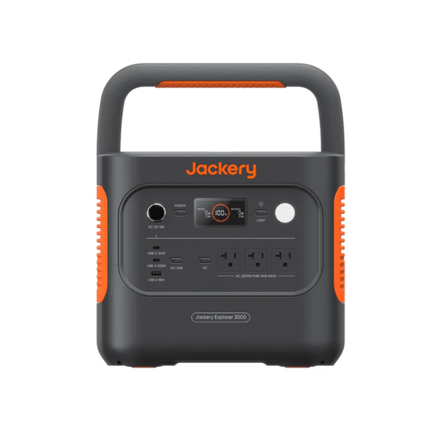 Jackery Explorer 2000 v2 Portable Power Station | 2,042Wh LiFePO4 Battery | 2,200W Output | UPS ≤20ms | 1.7-Hr Emergency Charge | 5-Year Warranty - ShopSolar: Complete Solar Kits + Lifetime Customer Support