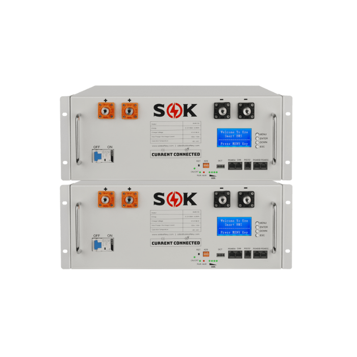 SOK Server Rack Battery | 100Ah 48V | User-Serviceable Rack Mount Battery - ShopSolar.com