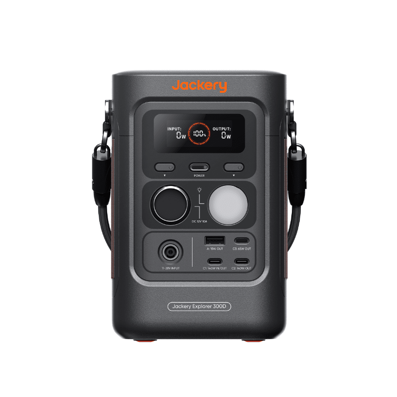 Jackery Explorer 300D Portable Power Station | 288Wh LiFePO4 | 140W USB-C Fast Charging | Starlink Mini-Ready | 10-Year Lifespan | 2.75kg | LED Light - ShopSolar: Complete Solar Kits + Lifetime Customer Support