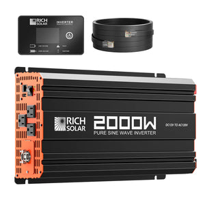 NOVA PURE 2K | 2000 Watt (2kW) 12 Volt Industrial Pure Sine Wave Inverter | Powerful 2000W 12V Off-Grid Inverter for RVs, Trailers, Campers, Vans, Trucks, Overlanders, Boats | Top Rated - ShopSolar: Complete Solar Kits + Lifetime Customer Support