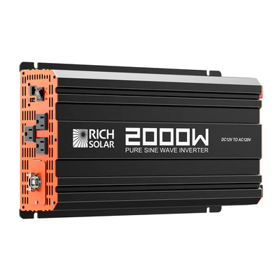 NOVA PURE 2K | 2000 Watt (2kW) 12 Volt Industrial Pure Sine Wave Inverter | Powerful 2000W 12V Off-Grid Inverter for RVs, Trailers, Campers, Vans, Trucks, Overlanders, Boats | Top Rated - ShopSolar: Complete Solar Kits + Lifetime Customer Support
