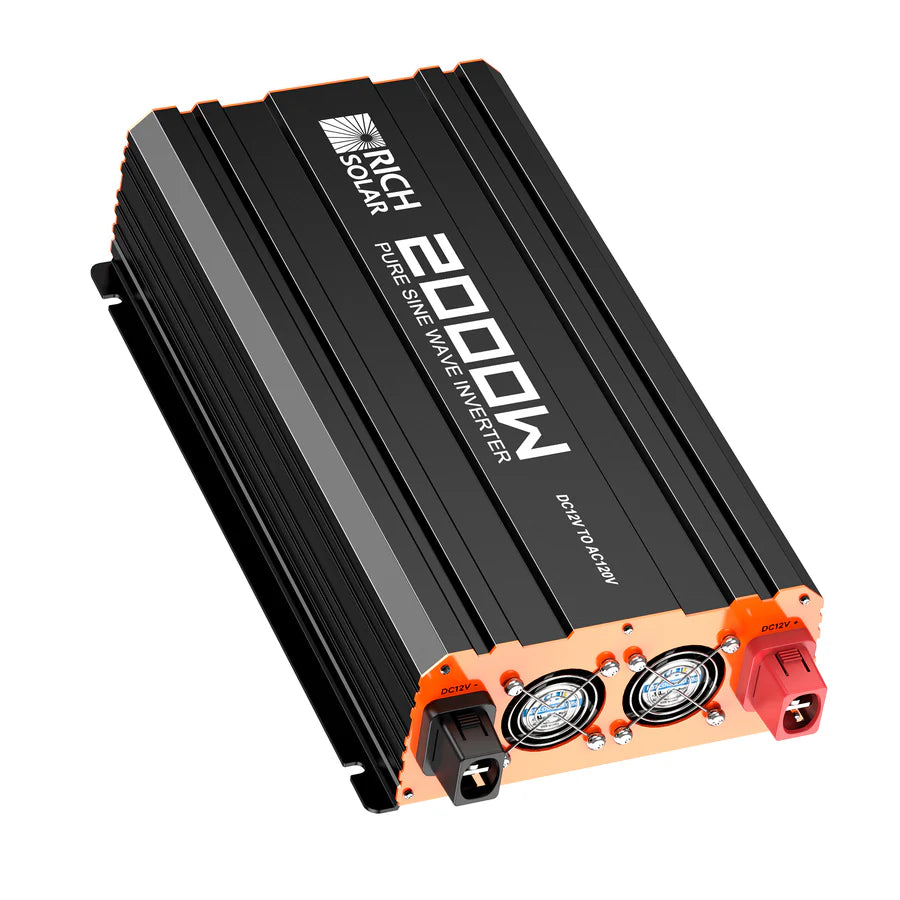 NOVA PURE 2K | 2000 Watt (2kW) 12 Volt Industrial Pure Sine Wave Inverter | Powerful 2000W 12V Off-Grid Inverter for RVs, Trailers, Campers, Vans, Trucks, Overlanders, Boats | Top Rated - ShopSolar: Complete Solar Kits + Lifetime Customer Support