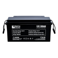 Rich Solar 12V 200Ah LiFePO4 Lithium Iron Phosphate Battery - ShopSolar.com