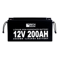 Rich Solar 12V 200Ah LiFePO4 Lithium Iron Phosphate Battery - ShopSolar.com