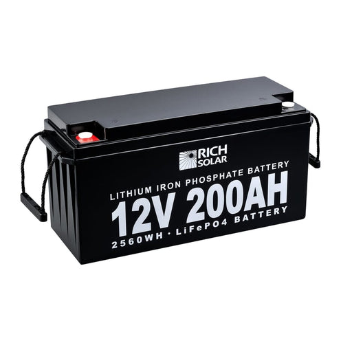 Rich Solar 12V 200Ah LiFePO4 Lithium Iron Phosphate Battery - ShopSolar.com