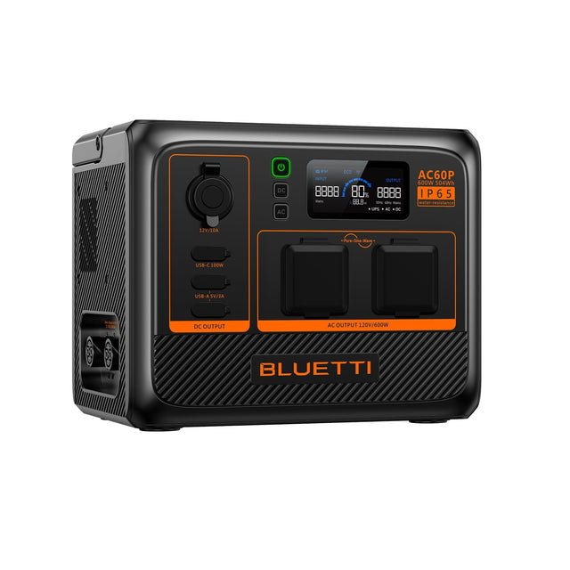 Bluetti AC60P 600W / 504Wh Expandable Portable Power Station + Choose Your Custom Bundle | Solar Generator Kit - ShopSolar.com