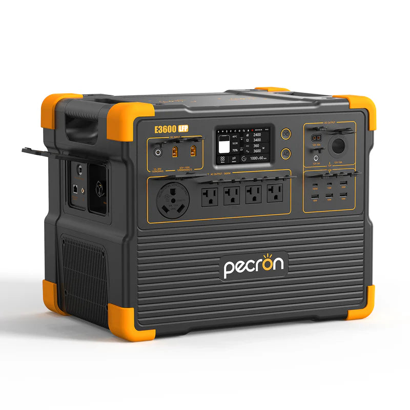 Pecron E3600 LFP 3,600W / 3,072Wh Portable Power Station + Choose Custom Solar Panel Bundle Option | 5-Year Warranty | Complete Solar Kit - ShopSolar.com