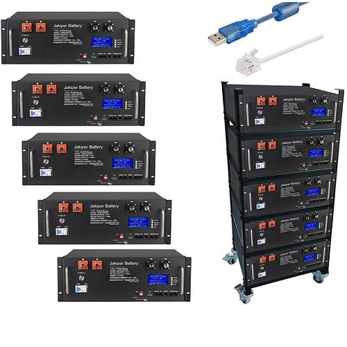 5 Batteries + 5 Slot Rack