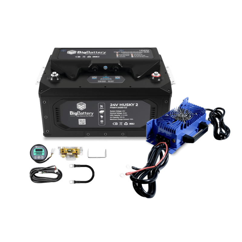 BigBattery 24V HUSKY 2 LiFePO4 Battery | 105Ah, 2.5kWh | Expandable Kits up to 7.5kWh | 12-Year Warranty - ShopSolar: Complete Solar Kits + Lifetime Customer Support
