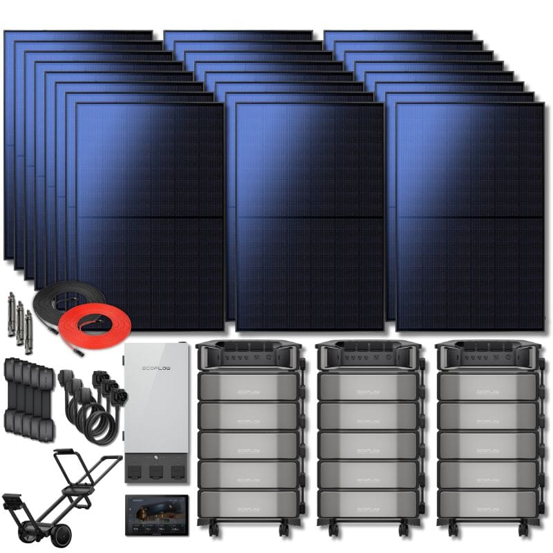 Delta Pro ULTRA Home Backup Kit 4 [24 x 400W Panels + 15 x 6kWh Battery]