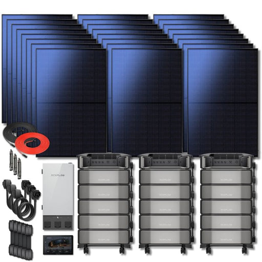 EcoFlow DELTA PRO [ULTRA] Home Backup Kits - 14,400-21,600W Output / 60kWh-90kWh Lithium Battery | 6,400W-12,000W Solar Panels | 5-Year Warranty | Choose Your Bundle - ShopSolar.com