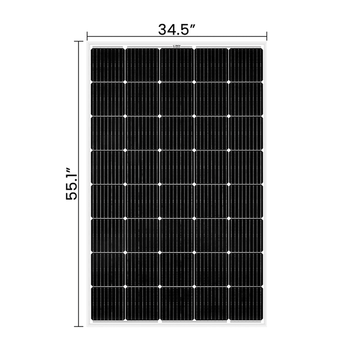 MEGA 250 Watt Monocrystalline Solar Panel | Best 12V Panel for RVs and Off-Grid | 25-Year Output Warranty | UL Certified - ShopSolar.com