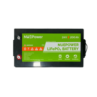NUEPower 24V 200Ah LiFePO4 Battery | 5,120Wh | 8D Case | Bluetooth Monitoring | 5-Year Warranty - ShopSolar: Complete Solar Kits + Lifetime Customer Support