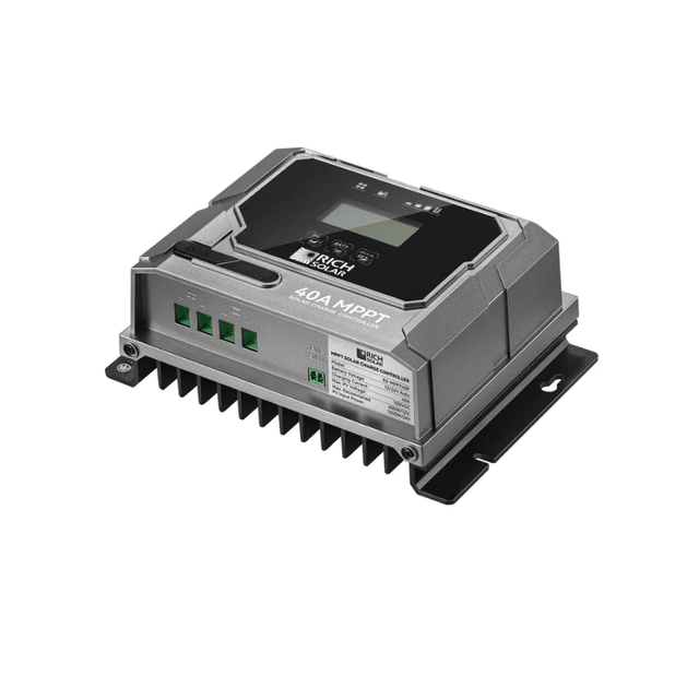Rich Solar Bravo 40A MPPT Solar Charge Controller | 12V/24V Auto-Detect | LCD Display | 5-Year Warranty - ShopSolar.com