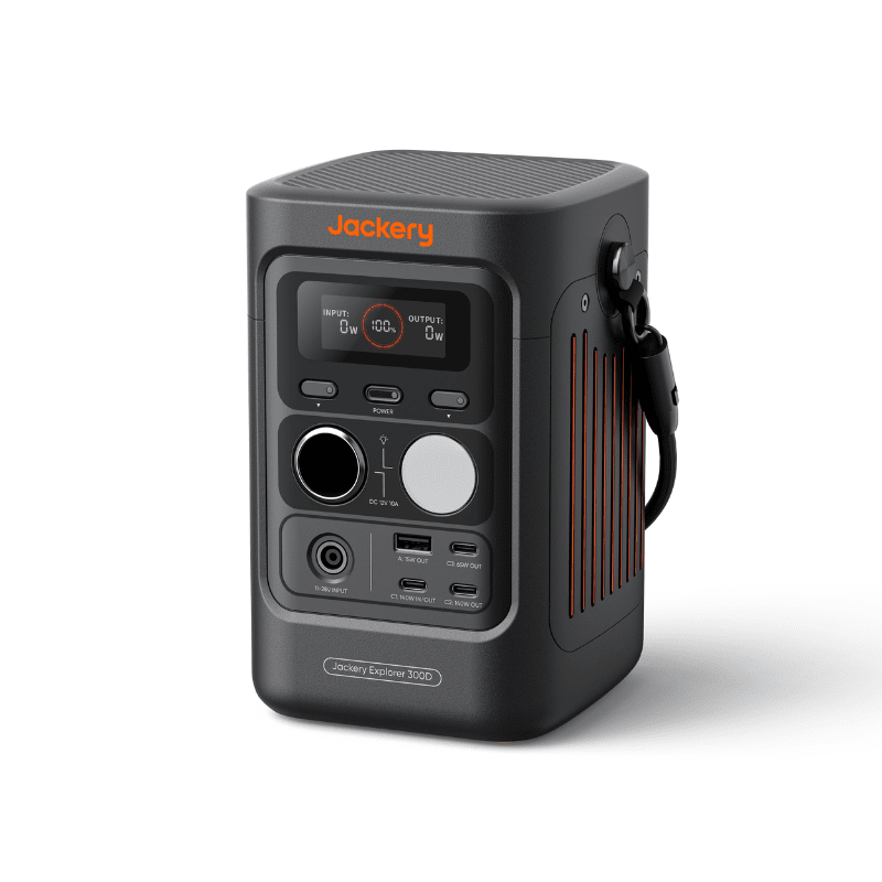 Jackery Explorer 300D Portable Power Station | 288Wh LiFePO4 | 140W USB-C Fast Charging | Starlink Mini-Ready | 10-Year Lifespan | 2.75kg | LED Light - ShopSolar: Complete Solar Kits + Lifetime Customer Support