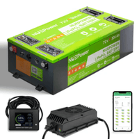 NUEPower 72V 105Ah LiFePO4 Battery & Smart Charger Kit | 7,680Wh | IP65 Metal Case + Bluetooth & LCD | Off-Grid, EV & Marine Ready | 5-Year Warranty - ShopSolar: Complete Solar Kits + Lifetime Customer Support