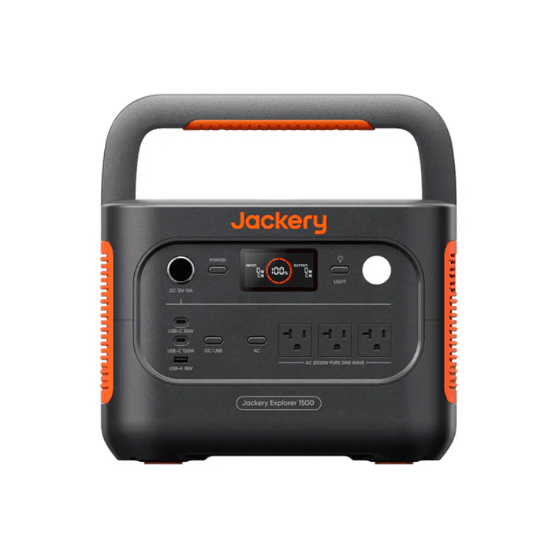 Jackery Solar Generator 1500 V2 | 2,000W Output / 1,536Wh LiFePO4 | 80 Min Fast Charge + 10ms UPS | Unit Only or 100W Solar Panel Kit | 5-Year Warranty - ShopSolar: Complete Solar Kits + Lifetime Customer Support