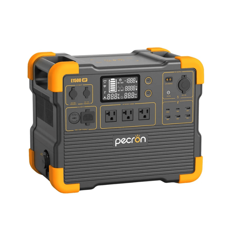 Pecron E1500 LFP 2,200W / 1,536Wh Portable Power Station | 5-Year Warranty - ShopSolar: Complete Solar Kits + Lifetime Customer Support