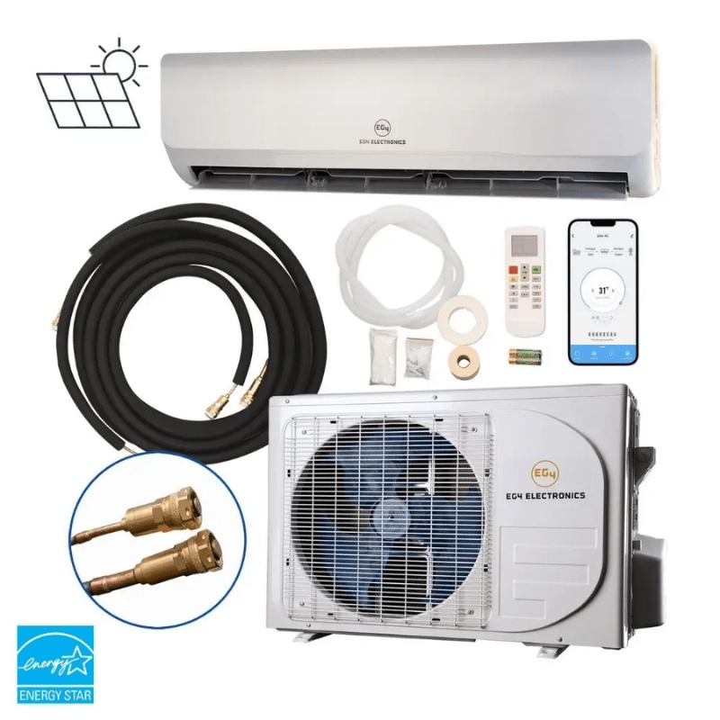 EG4 24K Hybrid Solar Mini-Split Air Conditioner | 24,000 BTU | SEER2 21 | Plug-n-Cool DIY | AC/DC Hybrid | Energy Star Certified | 5-Year Warranty - ShopSolar: Complete Solar Kits + Lifetime Customer Support