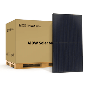 Rich Solar MEGA 410 | 410W Mono PERC Solar Panel | 24V Nominal | 1,500V System | UL Certified | 25-Year Output Warranty - ShopSolar: Complete Solar Kits + Lifetime Customer Support