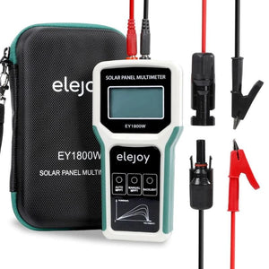 Elejoy 1800W MPPT Solar Panel Multimeter & Watt Meter | Portable PV Performance Tester | No Battery Required | Includes MC-4 & Alligator Clips
