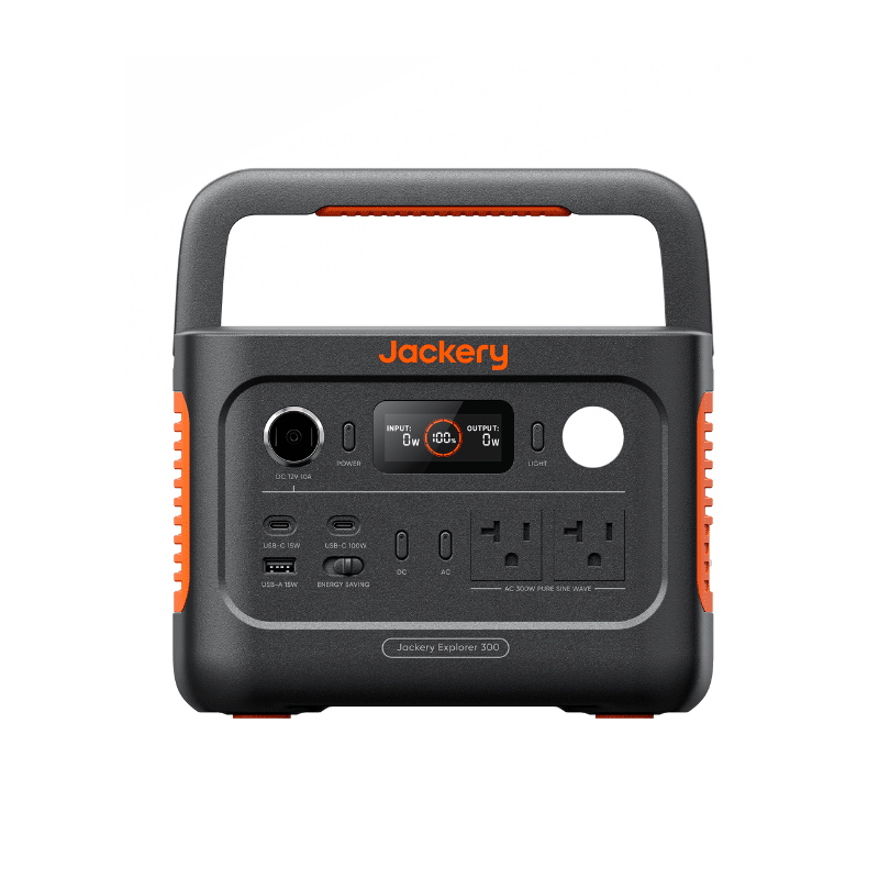 Jackery Explorer 300 v2 Portable Power Station | 300W / 288Wh | Fast Charge to 80% in 1 Hour | Compact UPS Backup | Solar + USB-C Ready - ShopSolar: Complete Solar Kits + Lifetime Customer Support