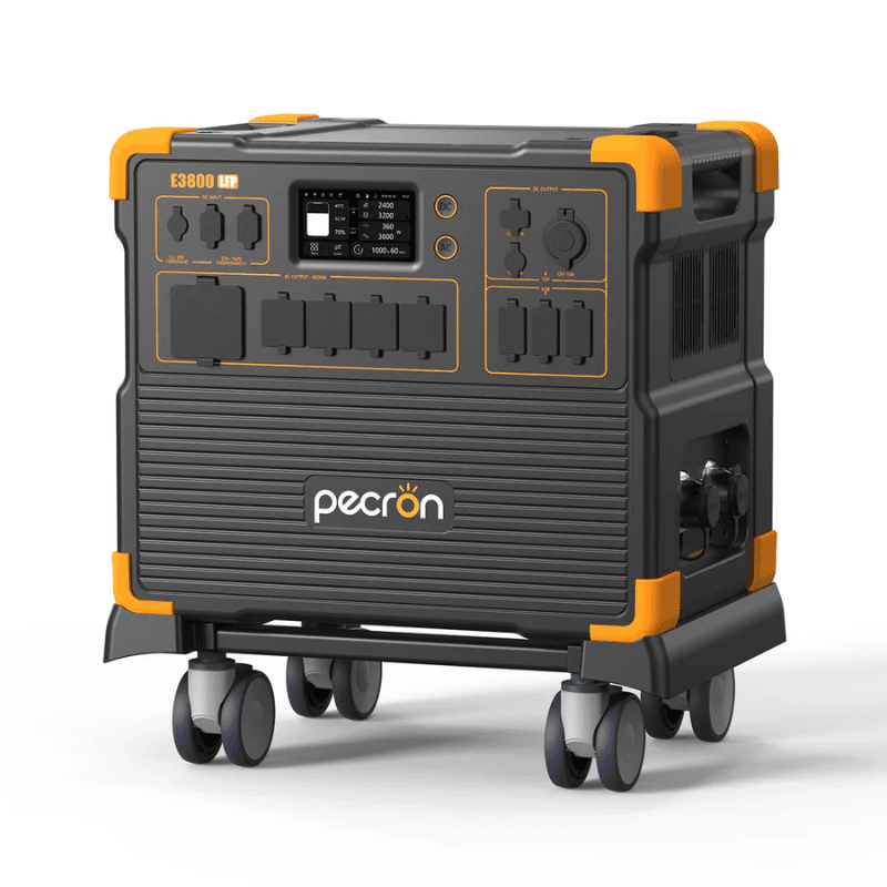 Pecron E3800LFP Portable Power Station | 4,200W 3,840Wh LiFePO4 | 3,000W Solar + 3,200W AC Fast Charging | UPS | Expandable | 3+2 Yr Warranty - ShopSolar: Complete Solar Kits + Lifetime Customer Support