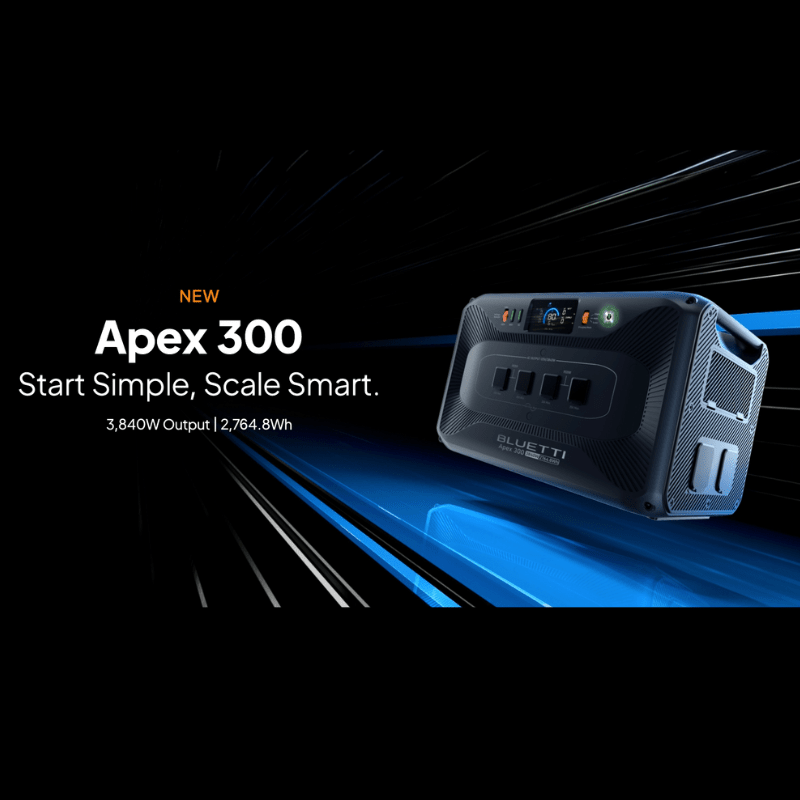 BLUETTI [APEX 300] Modular Power Station | 3,840W / 2,765Wh | 120V/240V Dual Voltage | 5-Year Warranty | Choose Your Bundle - ShopSolar: Complete Solar Kits + Lifetime Customer Support