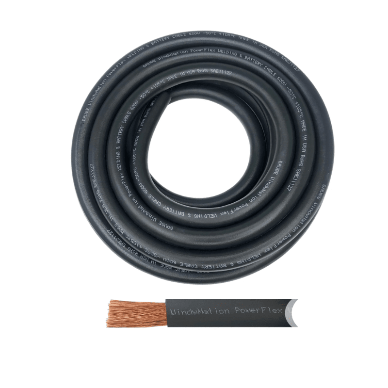 4/0 Gauge Welding & Battery Cable | Pure Copper | Ultra-Flexible EPDM | 600V | -58°F to 221°F - ShopSolar: Complete Solar Kits + Lifetime Customer Support