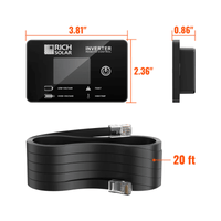 Rich Solar Inverter Remote Control | LCD Display | Nova Pure, Switch & Supercharger Compatible | Flush Mount | Wired Control - ShopSolar.com