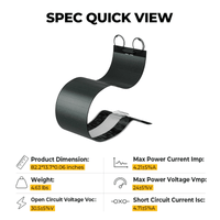 BougeRV Yuma 400W CIGS Flexible Solar Panel Kit | 4 x 100W Long Panels | Thin-Film with Adhesive Tape | Shade-Optimized | 10-Year Warranty - ShopSolar.com