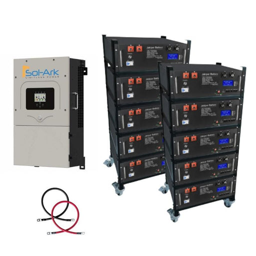 Sol-Ark Pre-Wired Hybrid Solar Inverter System Bundle - 51kWH Jakiper PRO Lithium Battery - ShopSolar.com