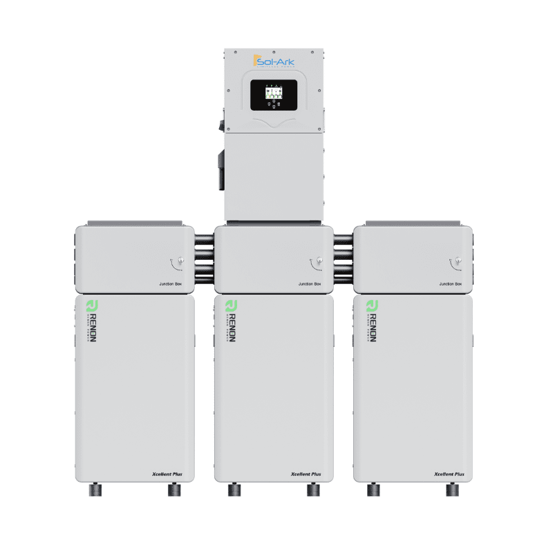 RENON XC PLUS - 16kWh LiFePO4 Wall-Mounted Battery | Expandable to 31 Units | Built-In BMS + Heater Film + Junction Box | -4°F to 122°F | 10-Year Warranty - ShopSolar: Complete Solar Kits + Lifetime Customer Support