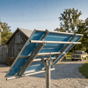 Tamarack Solar Top of Pole Mount for 2 Modules | 4" Sch 40/80 Pole | 10°–60° Tilt | Up to 45.5" Wide | TTP-A-2-93 - ShopSolar: Complete Solar Kits + Lifetime Customer Support