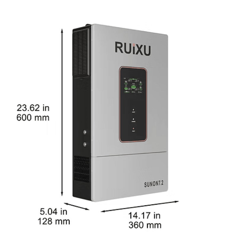 RUiXU SUNON7.2 Off-Grid Inverter | 7,200W | Split/Single-Phase | 120/240V | Dual MPPT | UL1741 | Stackable to 43.2kW | 3-Year Warranty - ShopSolar: Complete Solar Kits + Lifetime Customer Support