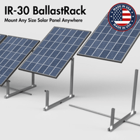 IntegraRack IR‑30 Ground Mount BallastRack Solar Module Rack | 1 Adjustable Leg | Universal Panel Fit | No Concrete Needed | Made in USA | UL 2703 | 30° Tilt - ShopSolar: Complete Solar Kits + Lifetime Customer Support