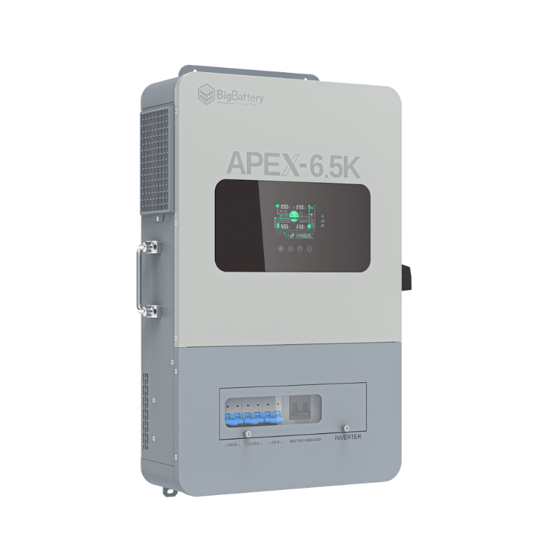 BigBattery APEX 6.5K Hybrid Off-Grid Inverter | 6,500W 120/240V Split-Phase | Dual MPPT 10kW | 48V | UL1741 | 5-Year Warranty - ShopSolar: Complete Solar Kits + Lifetime Customer Support