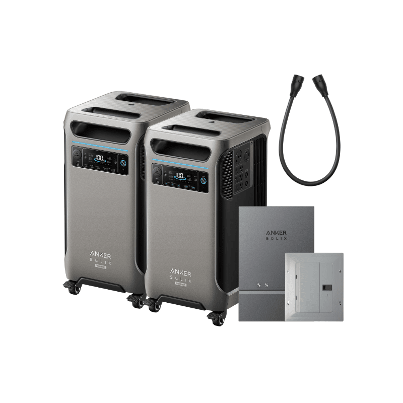 Anker F3800 [PLUS] Dual Kits - 7,680Wh / 6,000W | 120V/240V Output | 6,400W Solar Input | Choose Your Bundle Option | 5-Year Warranty
