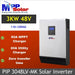 MPP Solar 3048LV-MK 120VAC 3000W 48V Off-Grid Solar Inverter + MPPT Solar Charger 80A, (PV input 145Vdc) + Battery Charger 60A 3048LV-MK (3KW 48V) - ShopSolar.com