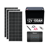 Complete RV Solar Panel Kit - 30A DC-DC Charger + [1 x 12V Lithium Battery] + 3 x 200W 12V Mono Solar Panels | Off-Grid, Mobile, RV [RV-MAX]