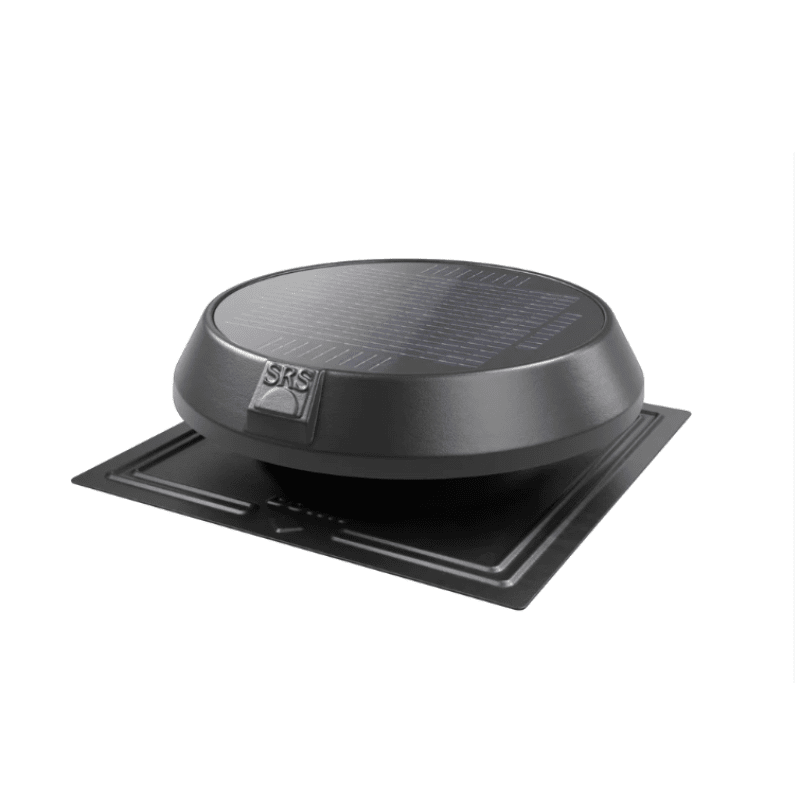SunRise Solar Attic Fan with Integrated Solar Panel | 30W–45W Options | Flat or Curb Base | Up to 2,800 sq/ft Cooling - ShopSolar: Complete Solar Kits + Lifetime Customer Support