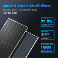 SunGoldPower 590W Bifacial N-Type Solar Panels | Full Pallet (31 Panels) | SGN-590-BDG1 | Up to 130% Output | UL61730 & CEC Listed - ShopSolar: Complete Solar Kits + Lifetime Customer Support