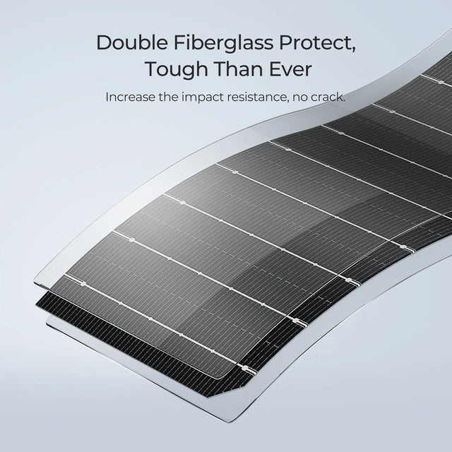 BougeRV Arch 100/200 Watt Fiberglass Flexible Curved Solar Panel - ShopSolar.com