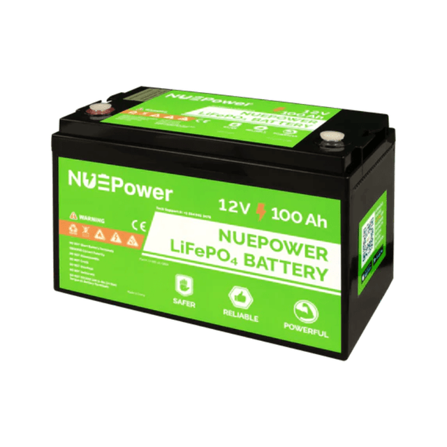 NUEPower 12V 100Ah LiFePO4 Battery | 1,280Wh | UL 1973 Certified | Bluetooth App | 5-Year Warranty - ShopSolar: Complete Solar Kits + Lifetime Customer Support